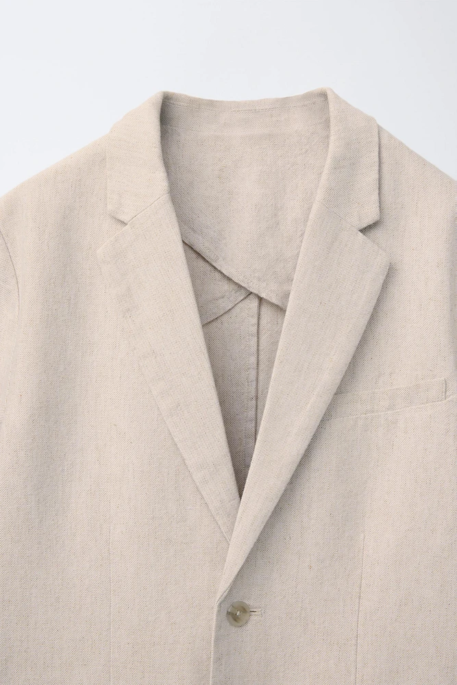 VESTE DE COSTUME COTON LIN