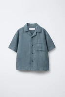 FLOWY LINEN BLEND SHIRT