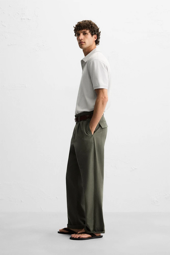 BASIC TEXTURED POLO SHIRT