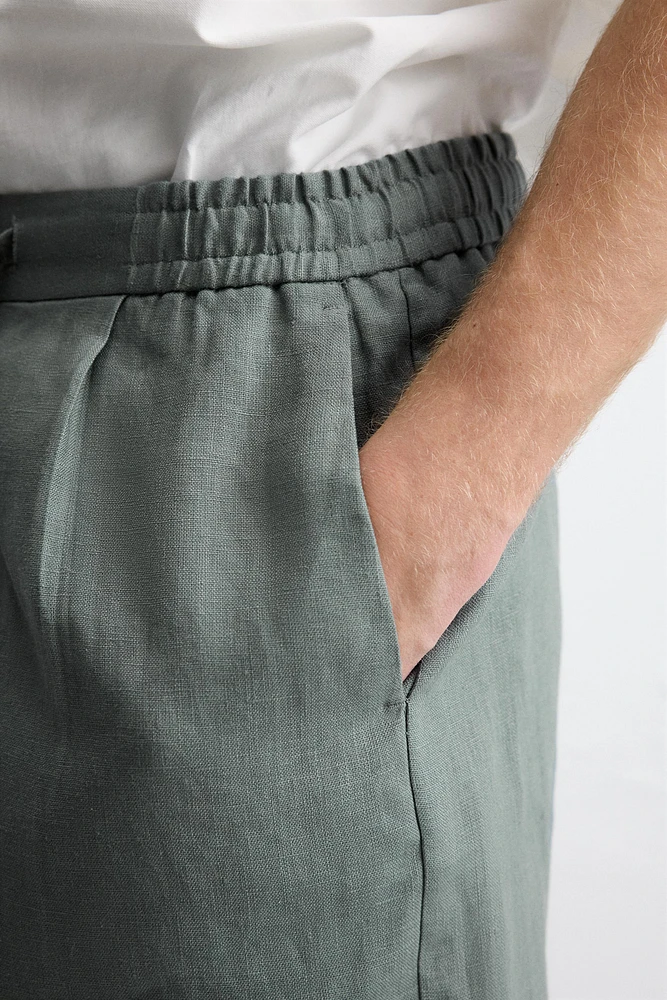 BERMUDA REGULAR FIT 100 % LIN