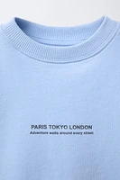 TEXT T-SHIRT AND BERMUDA JOGGING SET