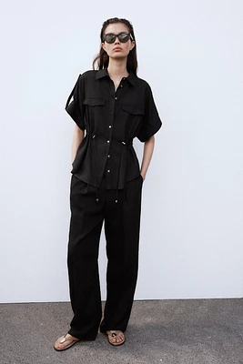 LINEN SAFARI SHIRT