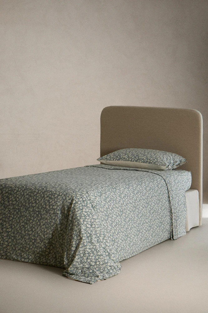 DRAP-HOUSSE ENFANT FLEURS TROPICALES