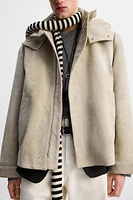 LIMITED EDITION SUEDE LEATHER HOODED JACKET