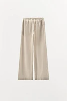STRIPED POPLIN PANTS