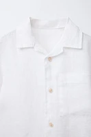 CHEMISE UNIE 100 % LIN