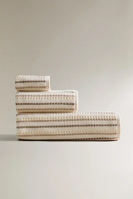 SERVIETTE DE BAIN TEXTURE POIS