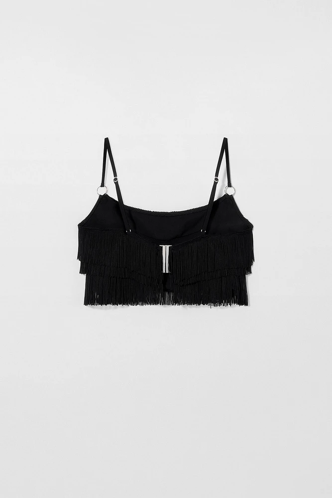 HAUT DE BIKINI À FRANGES KATE MOSS X ZARA