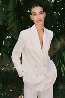 DOUBLE BREASTED JACQUARD BLAZER