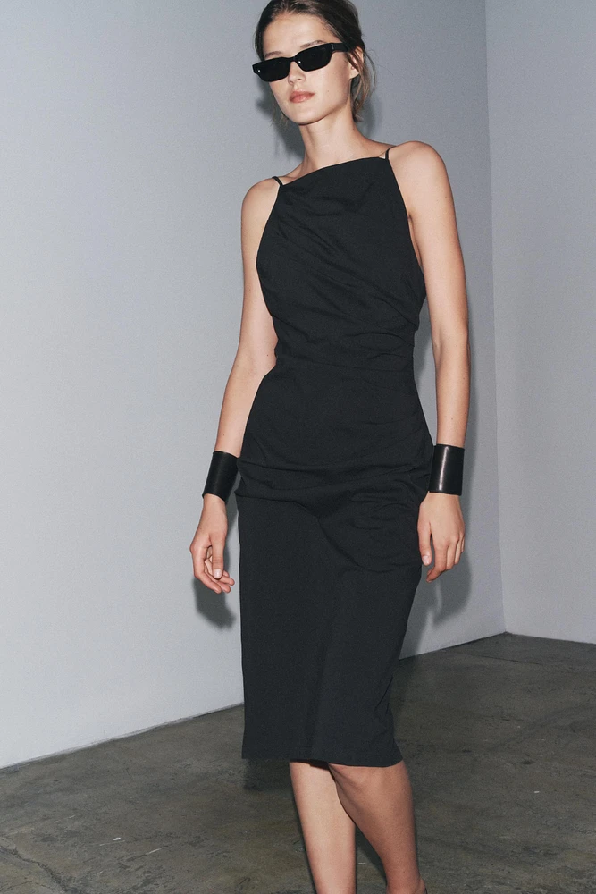 ZW COLLECTION DRAPED MIDI DRESS