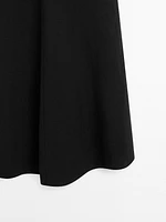 Robe midi encolure américaine dos décolleté