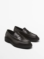Mocassins en cuir avec patte