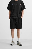 TEXTURED JOGGER SHORTS