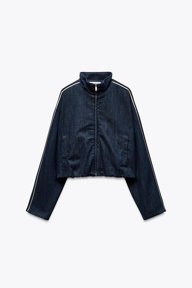 COMBINED STRIPE DENIM JACKET
