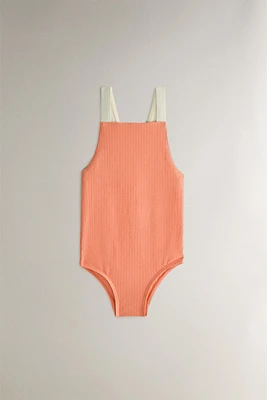 MAILLOT DE BAIN PLAGE ENFANT COULEUR CONTRASTANTE