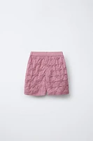 TEXTURED KNIT BERMUDA SHORTS