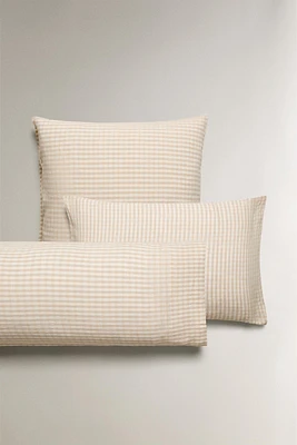 DYED THREAD CHECK PILLOWCASE