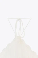 HALTER RUFFLED SHORT DRESS