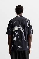 STRETCH FLORAL PRINT SHIRT