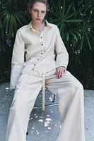 CHEMISE EN POPELINE À RAYURES