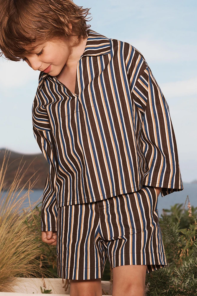 LIMITED EDITION STRIPED FLOWY SHIRT