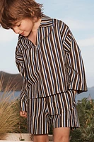 LIMITED EDITION STRIPED FLOWY SHIRT