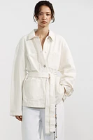 BELTED TRF DENIM JACKET