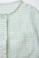 TEXTURED PLAID SHIRT