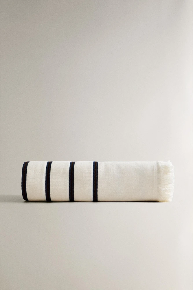 STRIPED COTTON BEACH TOWEL