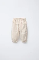 LINEN BLEND JOGGING PANTS