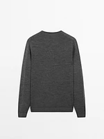 100% merino wool knit sweater