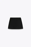 CONTRAST TRIM MINI SKIRT