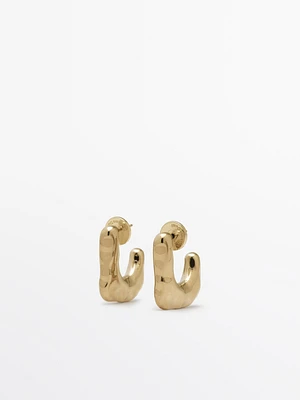 Irregular hoop earrings