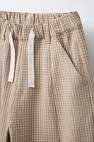 PLAID PANTS WITH DARTS