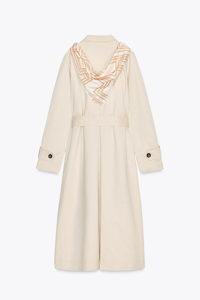 LONG SCARF TRENCH COAT