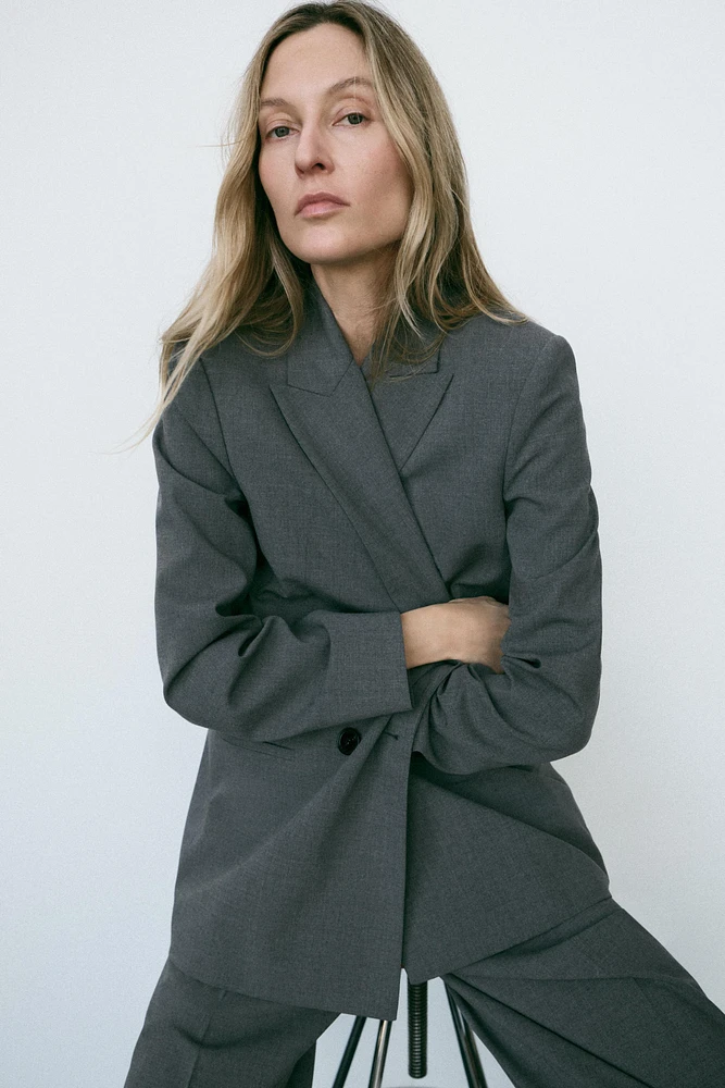 VESTE CROISÉE À ÉPAULETTES