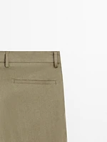 100% linen suit trousers