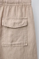 LINEN BLEND SHORTS