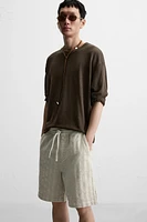 STRIPED JACQUARD SHORTS