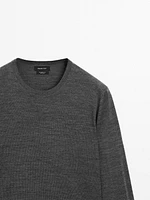 100% merino wool knit sweater