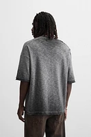 T-SHIRT DÉLAVÉ EN MAILLE