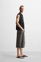 TEXT PRINT TANK T-SHIRT