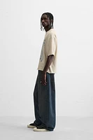 T-SHIRT DÉLAVÉ EN MAILLE IMPRIMÉ