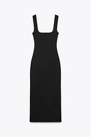 STRETCH SQUARE NECK DRESS