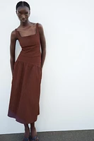 TEXTURED MIDI SKIRT