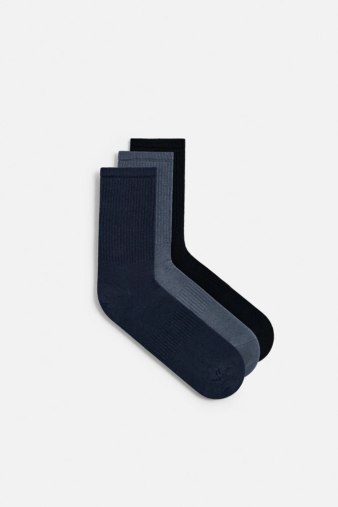 LOT DE 3 PAIRES CHAUSSETTES CÔTELÉES