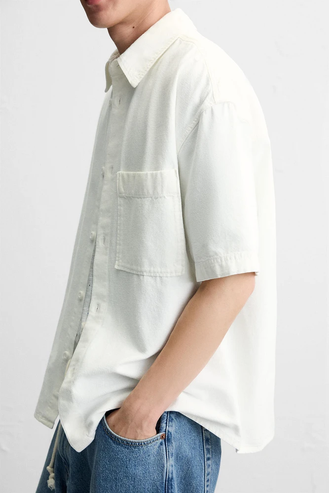 RELAXED FIT EMBROIDERED OVERSHIRT