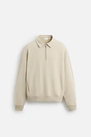 ZIP POLO SWEATSHIRT