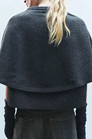 KNIT CAPE CARDIGAN