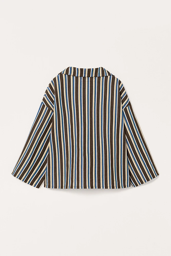 LIMITED EDITION STRIPED FLOWY SHIRT